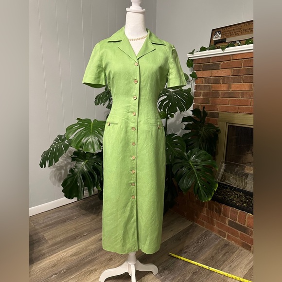 🛍️petite NWOT Positive Attitude button down dress with removable belt size P6 - Picture 3 of 7